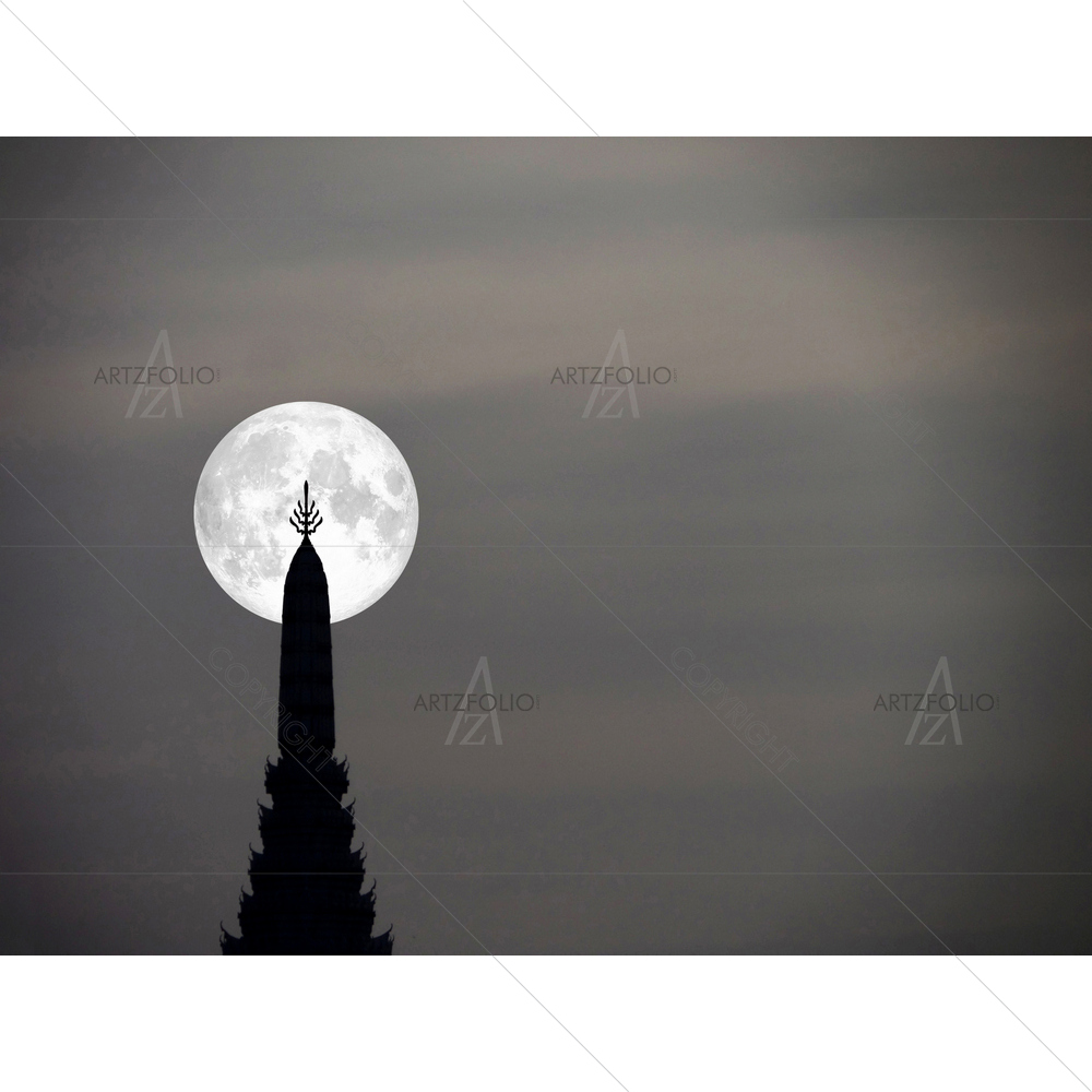 Super Moon Night — Devotional custom art by ArtzFolio