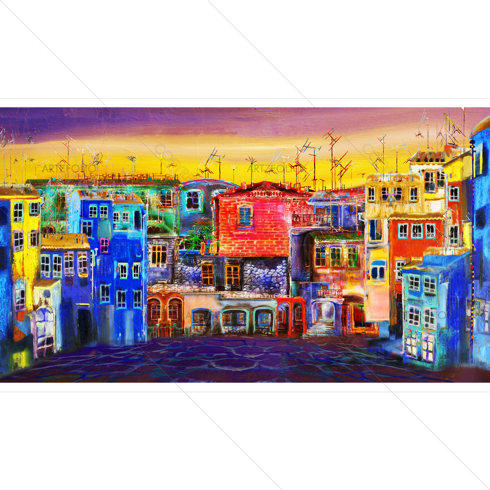Evening Street — custom-size art design 5012788