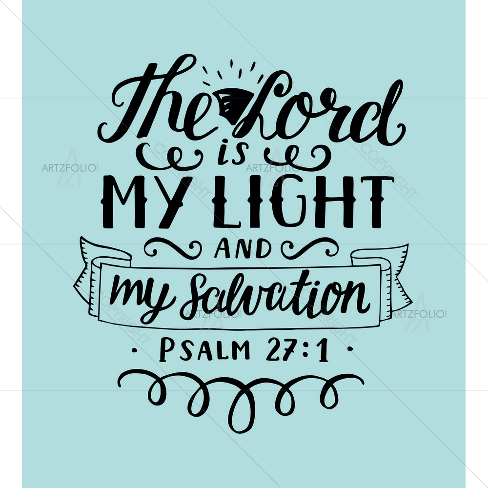 Lord is My Light Christian Quote D1 — Devotional custom art by ArtzFolio