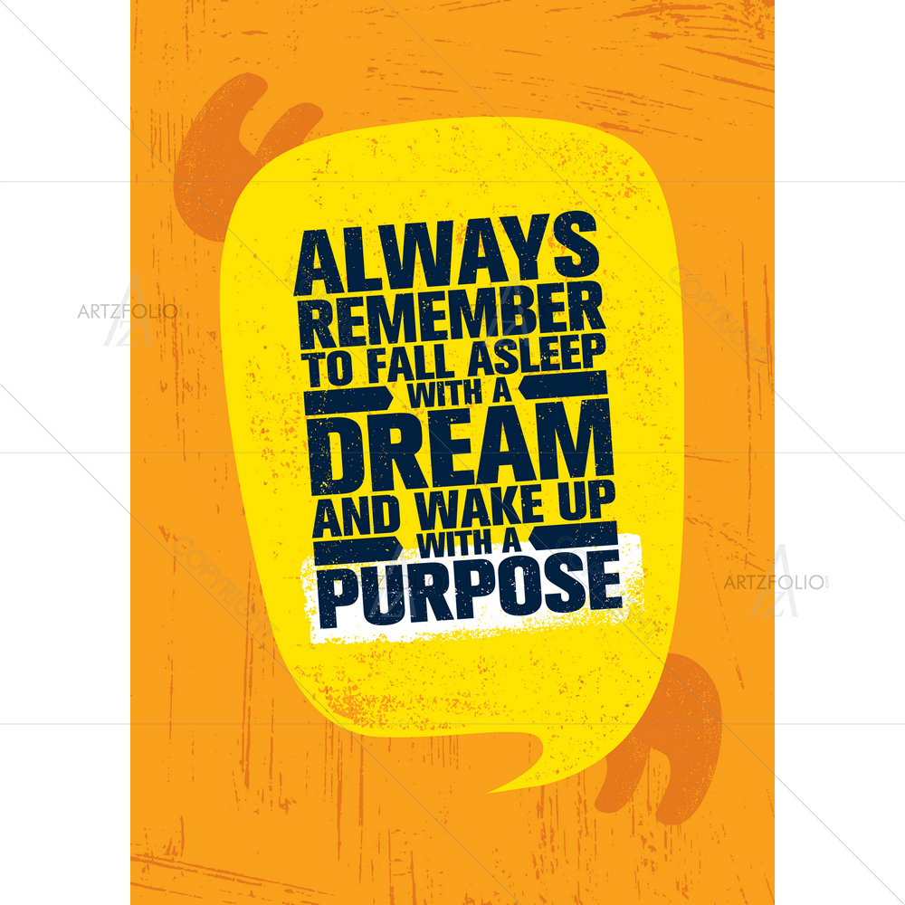 Fall Asleep With Dream Quote — Abstract custom art by ArtzFolio