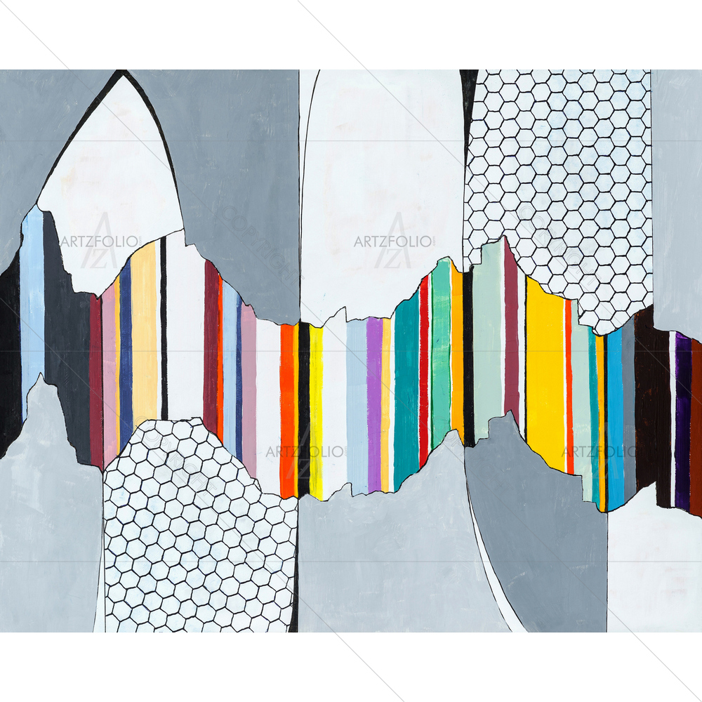 Abstract Colored Stripes — Abstract custom art by ArtzFolio