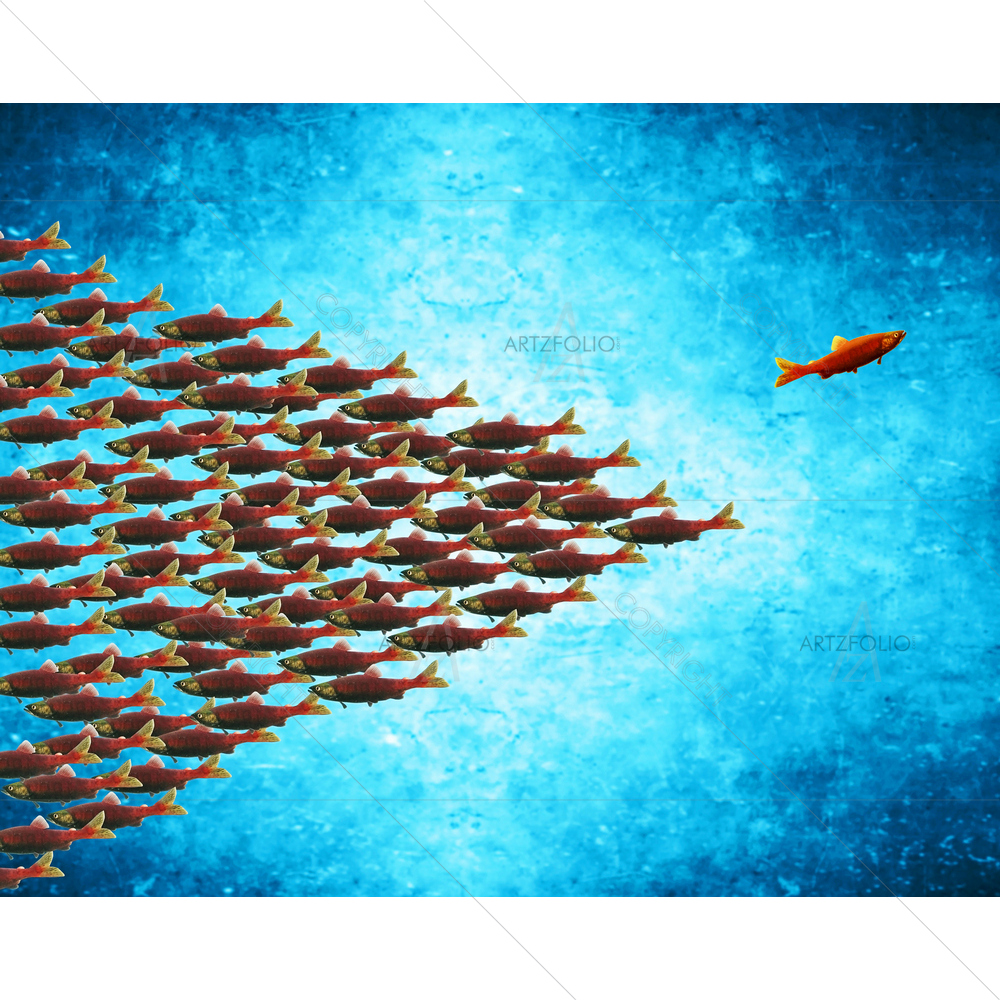 Swimming Fish — custom-size art design 5012823