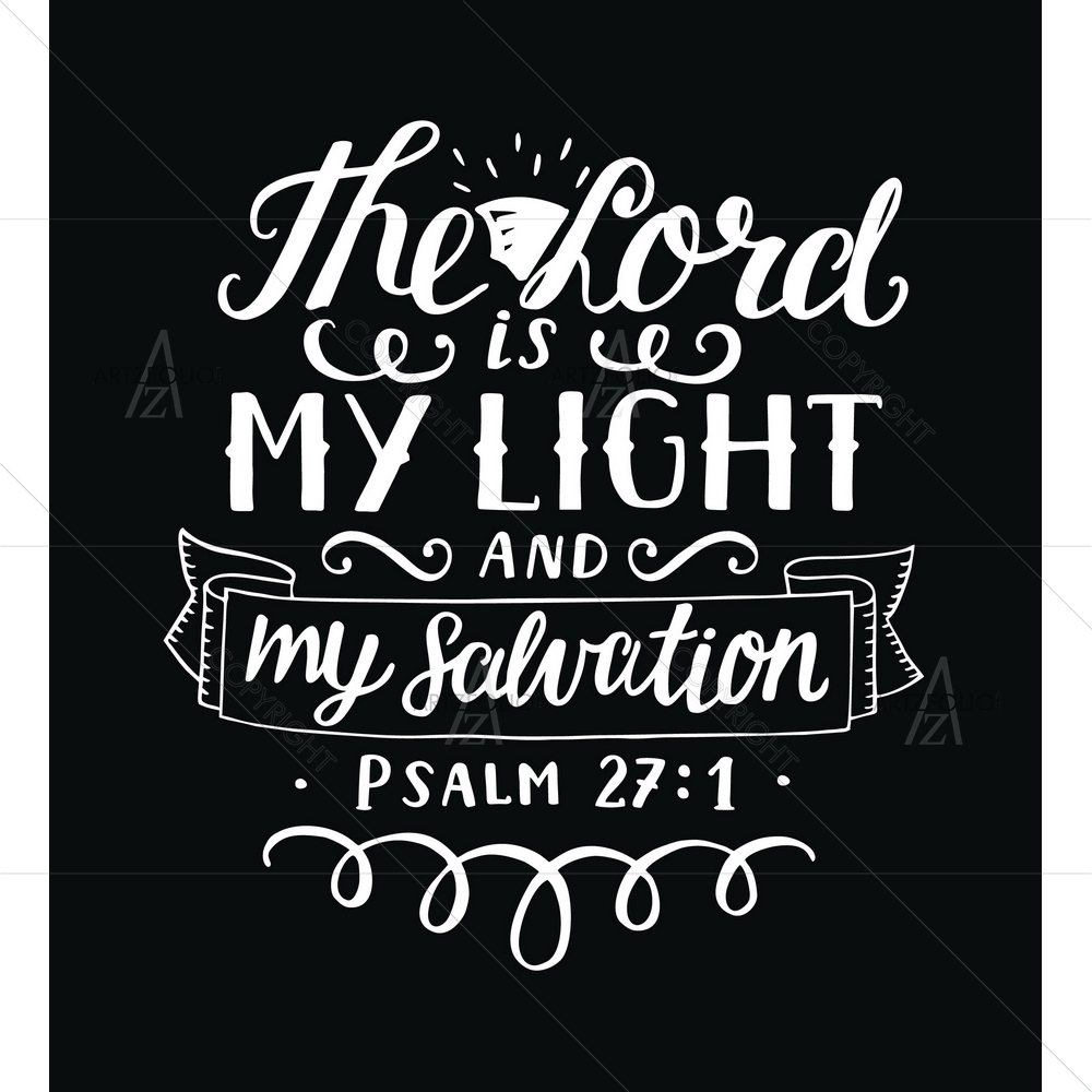Lord is My Light Christian Quote D2 — Devotional custom art by ArtzFolio