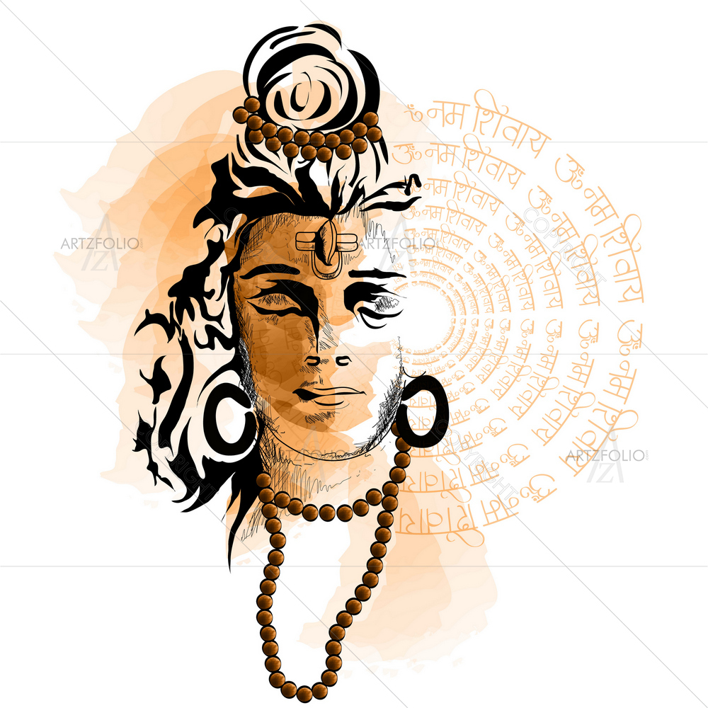 Hindu Maha Shivaratri — Devotional custom art by ArtzFolio