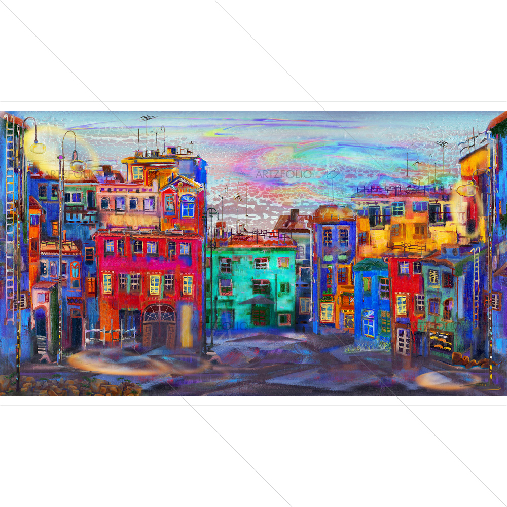 Old House Street — custom-size art design 5012854