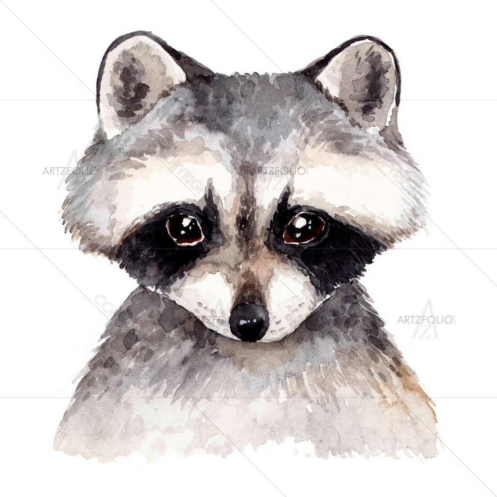 Baby Raccoon image — custom-size art design 5012860