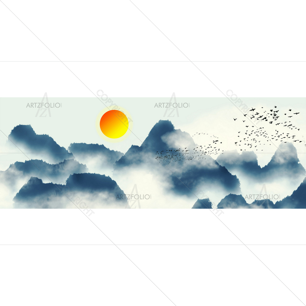 Chinese Landscape D6 — custom-size art design 5012870