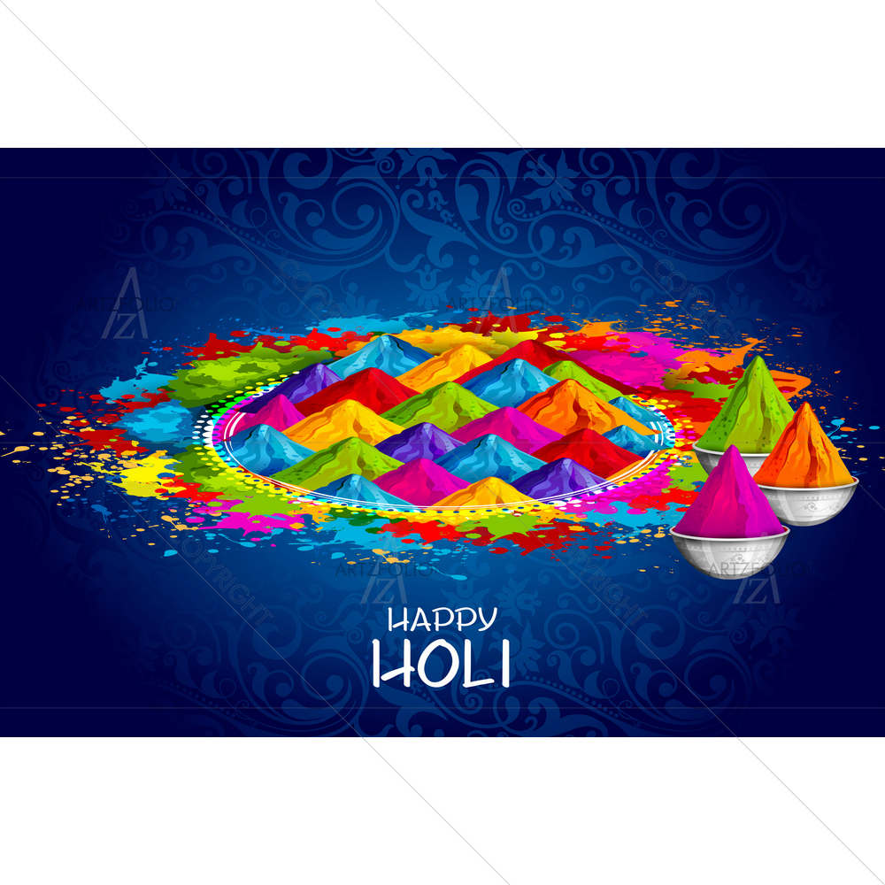 Happy Holi Festival D1 — custom-size art design 5012890
