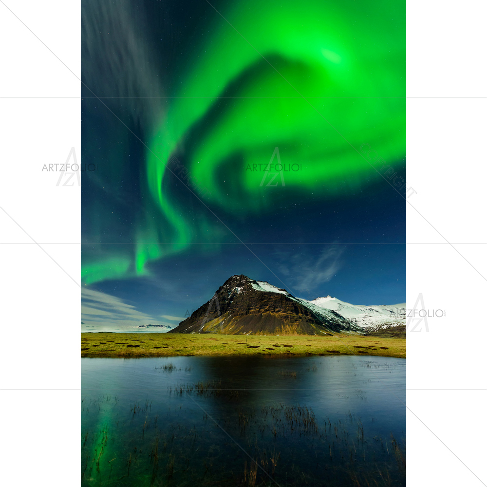 Northern Lights in Iceland — Astronomy custom art by ArtzFolio