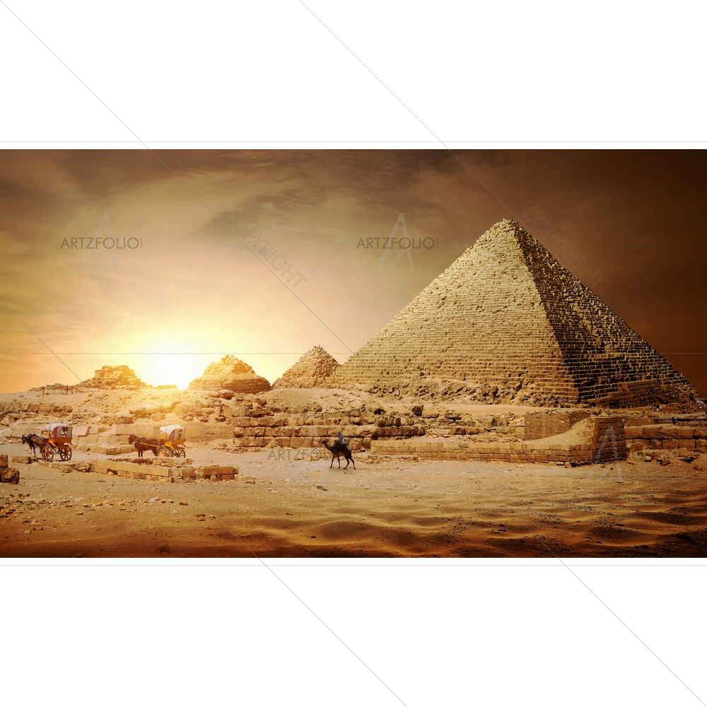 Pyramids of Egypt — Fluid marble custom art by ArtzFolio