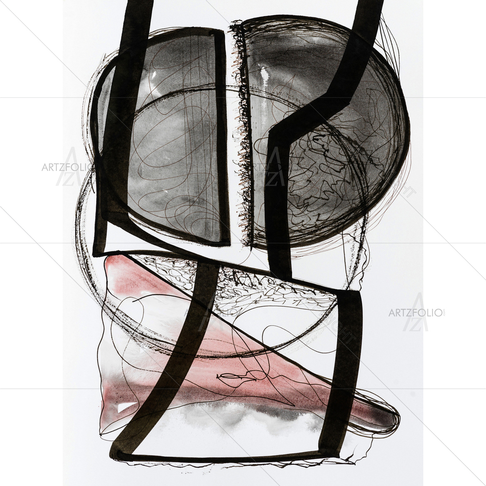 Abstract Calligraphic Drawing D1 — Abstract custom art by ArtzFolio
