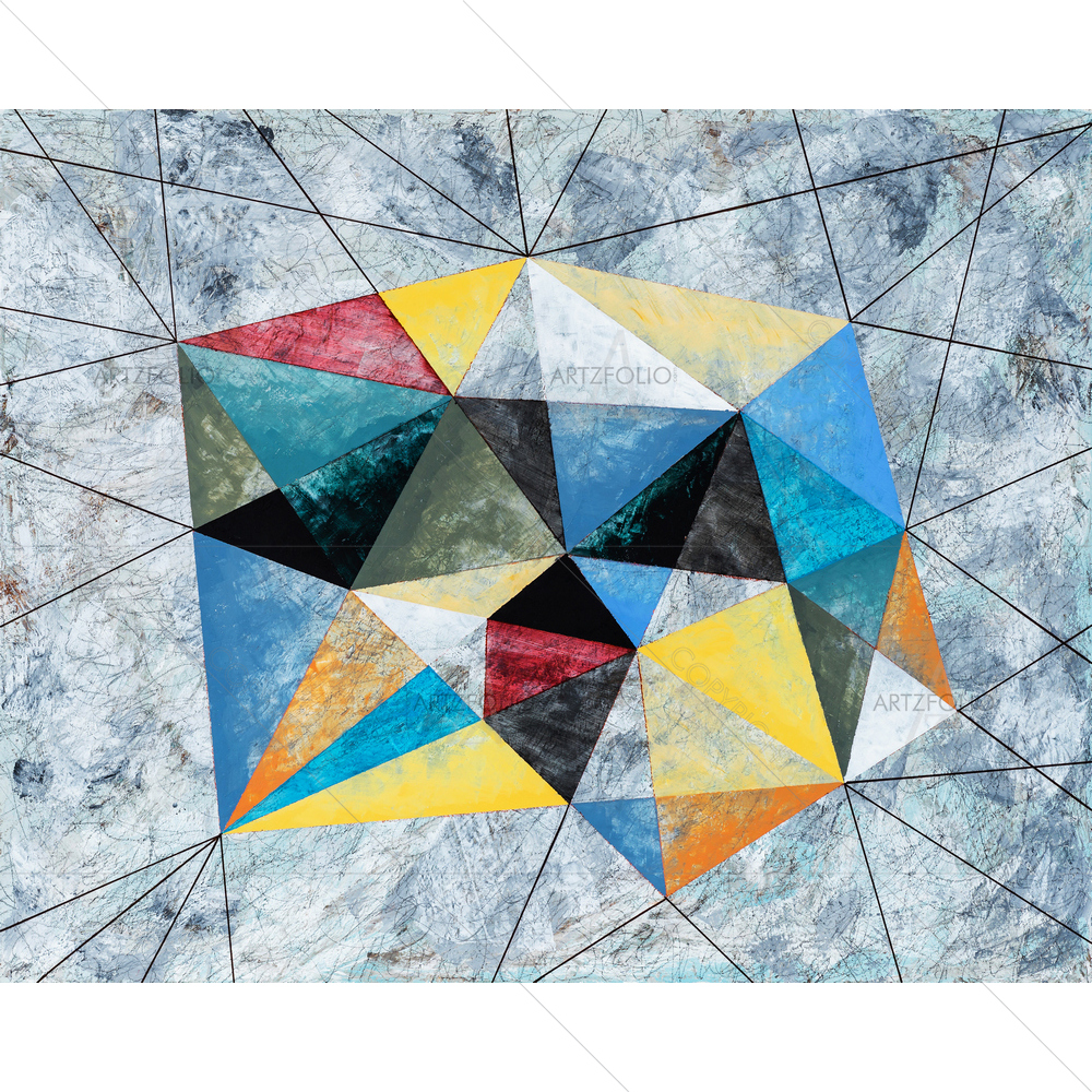 Abstract Crystalline D2 — Fluid marble custom art by ArtzFolio