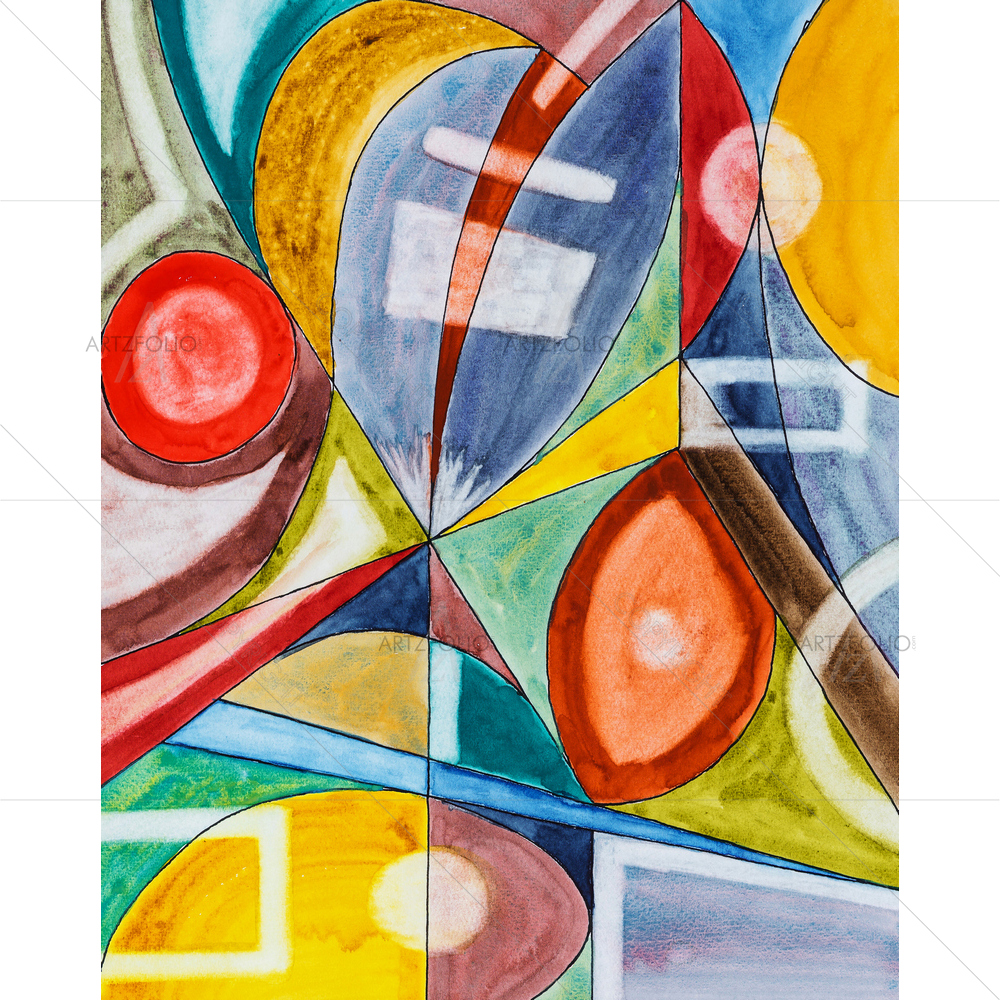 Watercolor Abstract D9 — custom-size art design 5012935