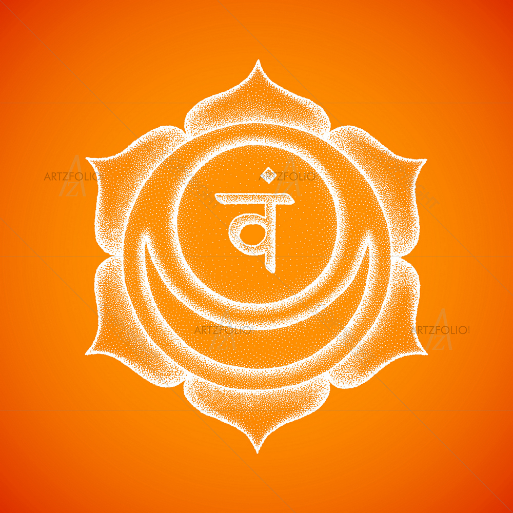 Second Svadhishthana Sacred Chakra Sanskrit Mantra D1 — custom-size art design 5012941