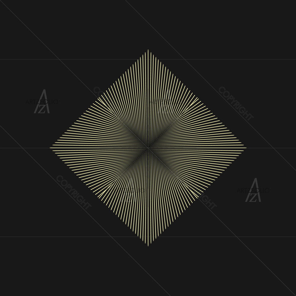 Sacred Gold Graphic Rhombus — custom-size art design 5012954