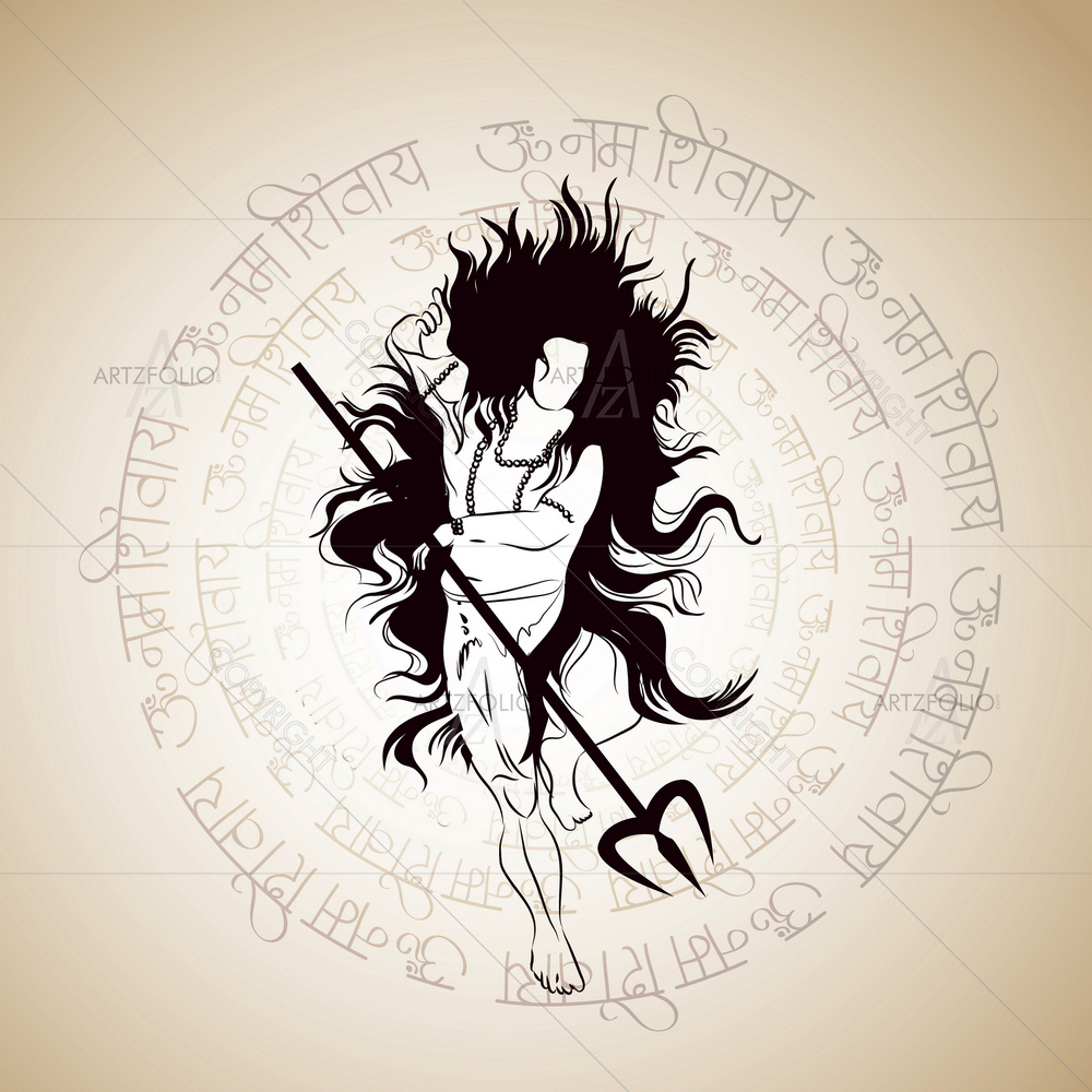 Hindu Festival Shivaratri D6 — Devotional custom art by ArtzFolio
