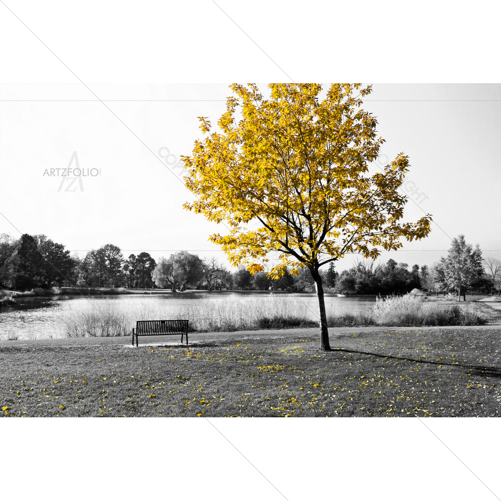 Golden Yellow Tree — Devotional custom art by ArtzFolio