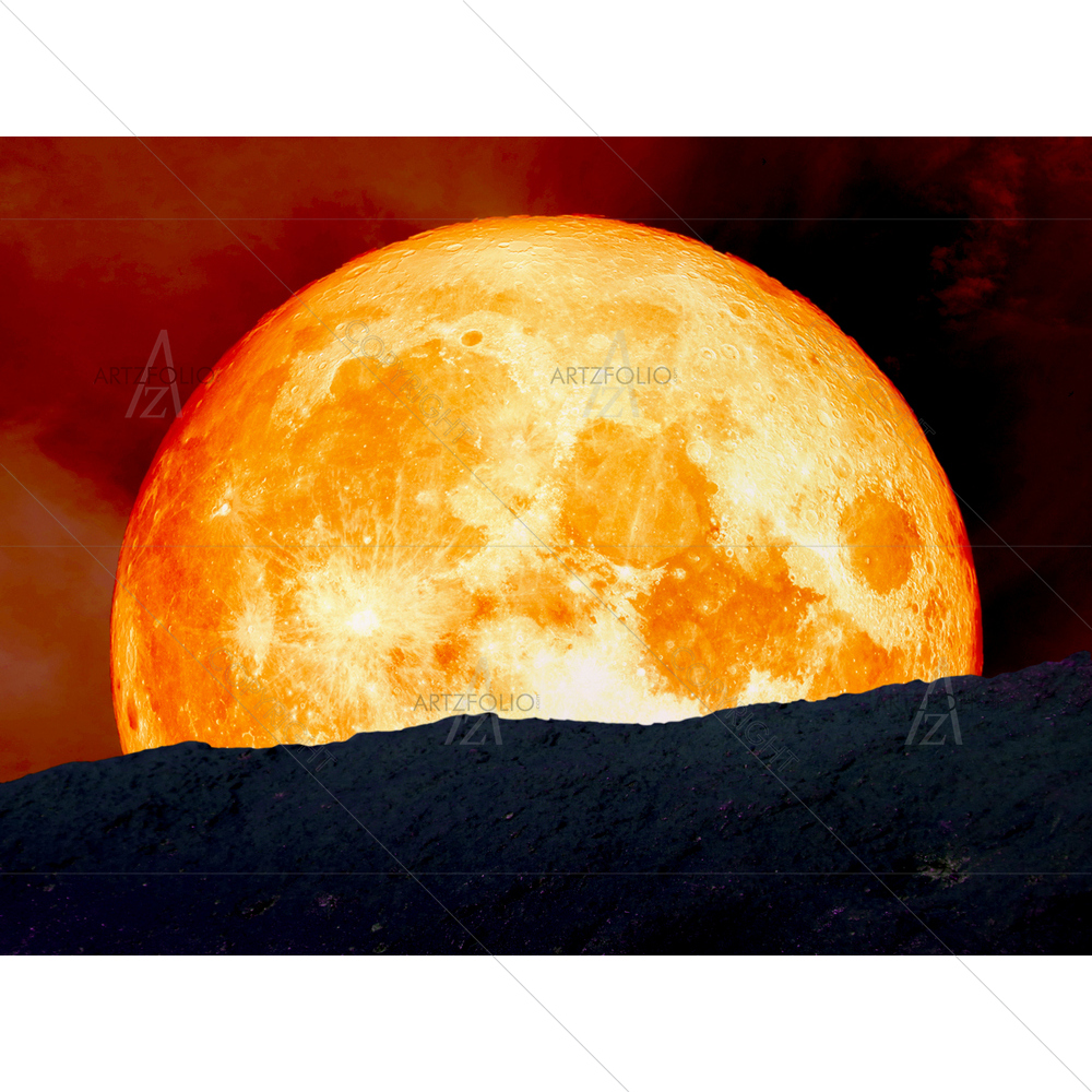 Super Blue Blood Moon, NASA — custom-size art design 5012976
