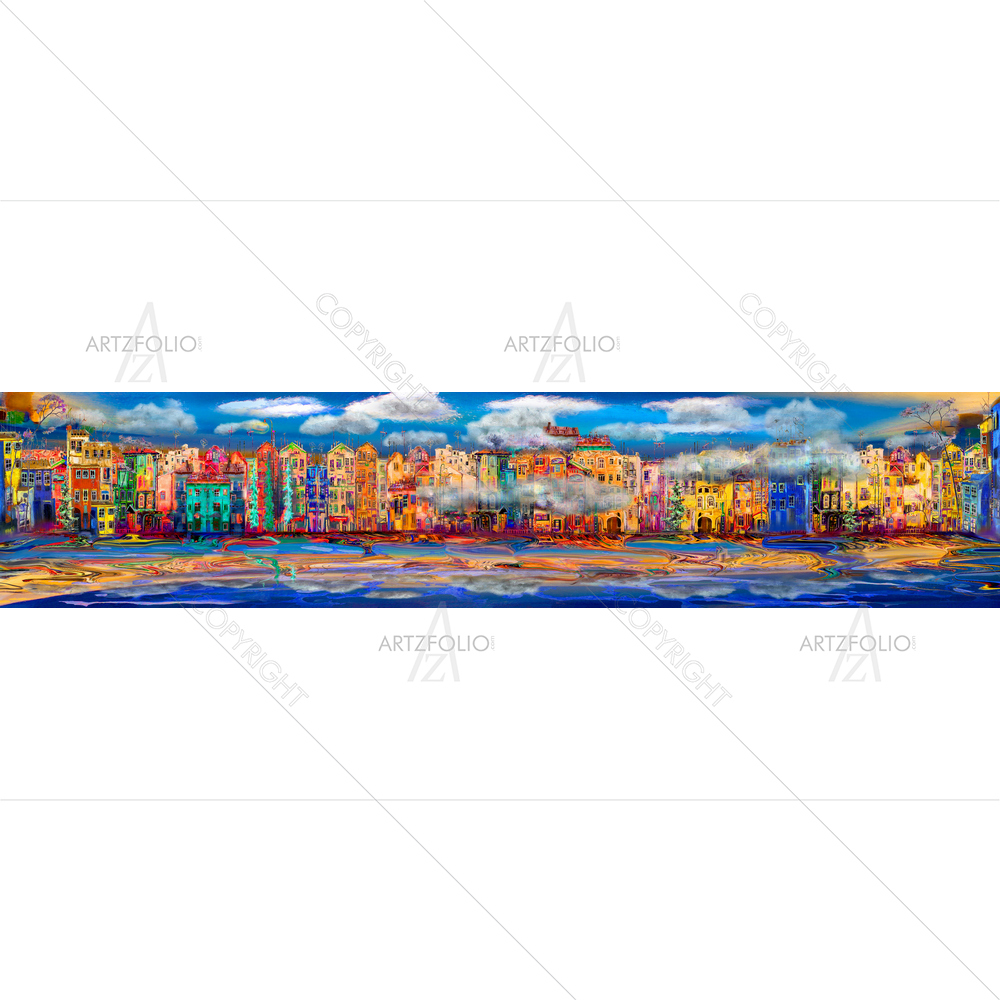 Resort Town near Sea — Devotional custom art by ArtzFolio