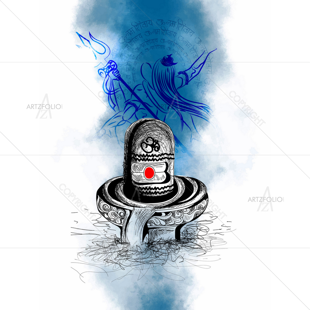 Hindu God Shiva D13 — Devotional custom art by ArtzFolio