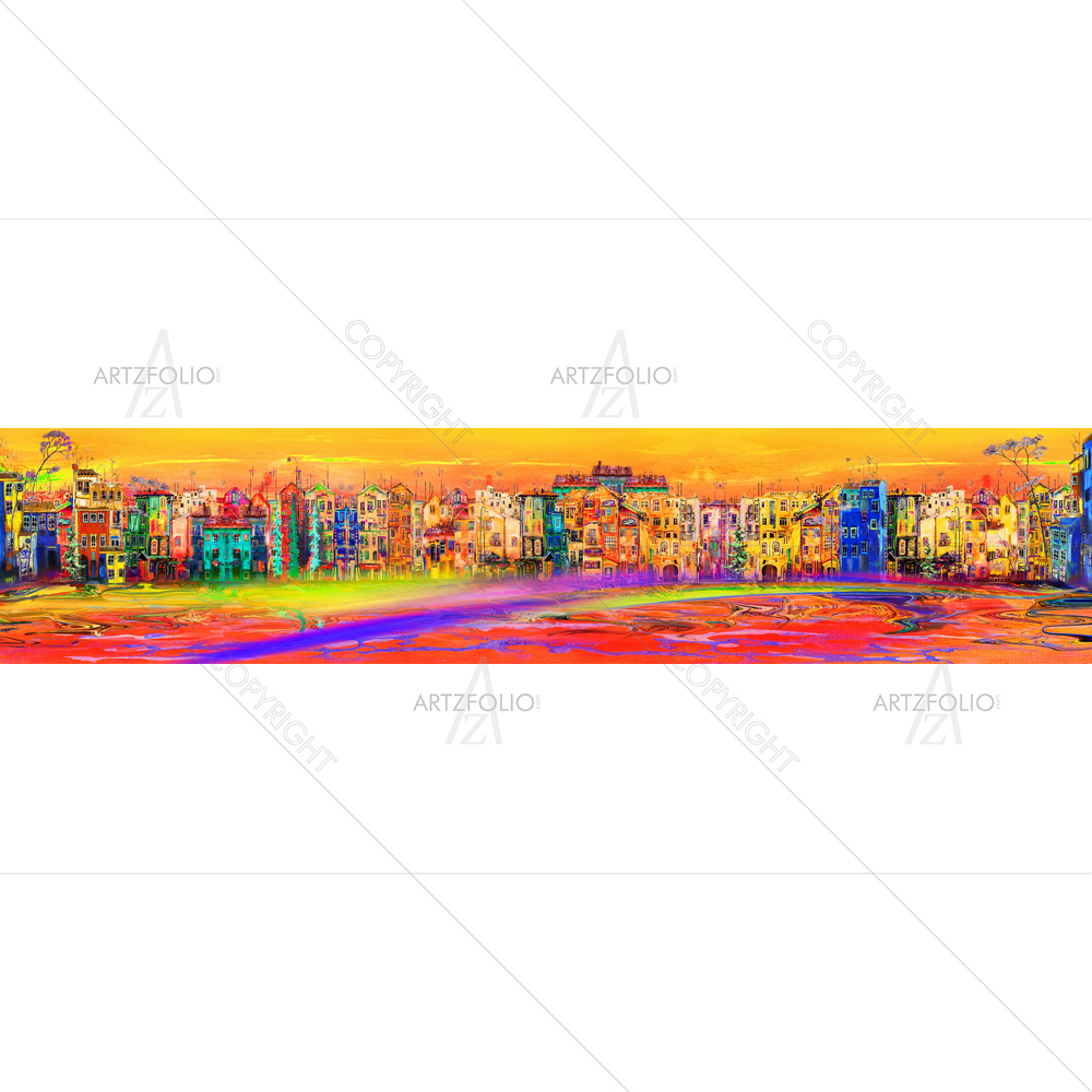 Hot Abstract Town — custom-size art design 5013007