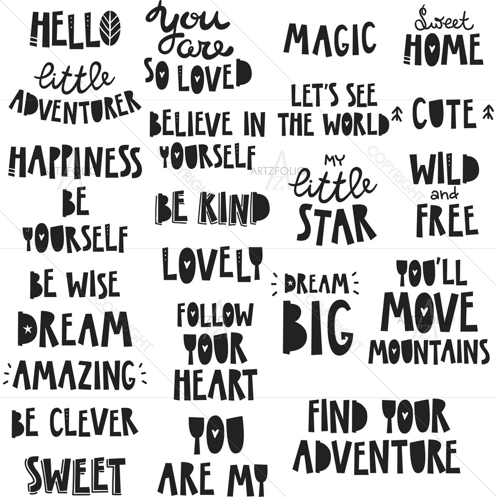 Kids Phrases — custom-size art design 5013011