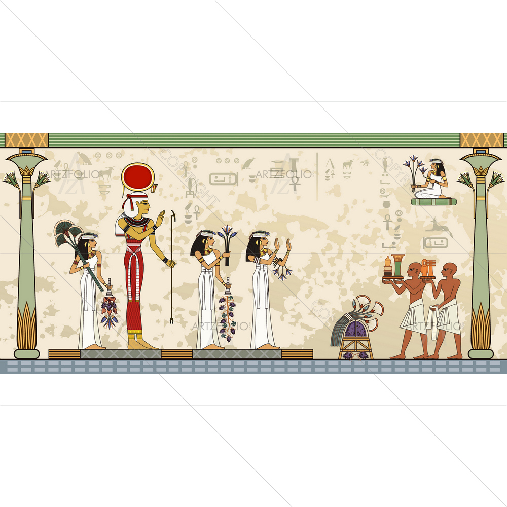 Egyptian Hieroglyph and Symbol D5 — custom-size art design 5013022