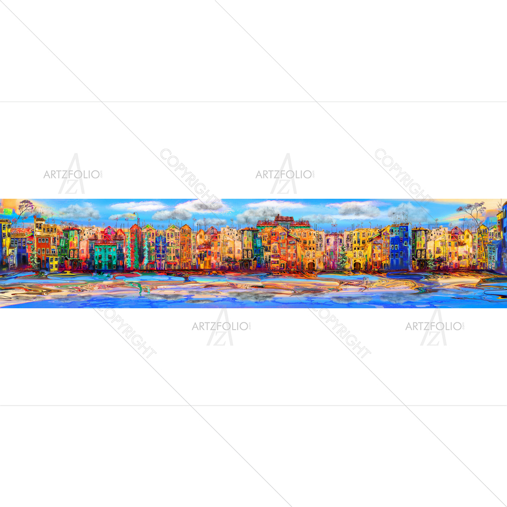 Town Near Sea D2 — Devotional custom art by ArtzFolio