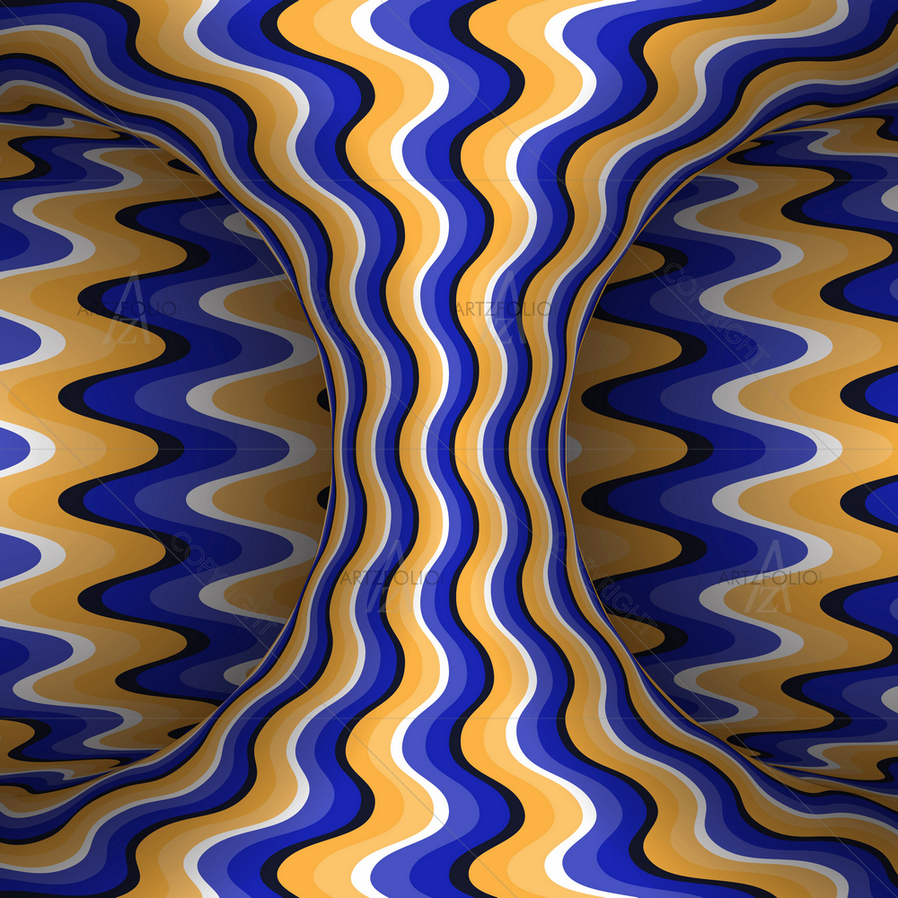 Moving Waves Hyperboloid Stripes D1 — custom-size art design 5013048