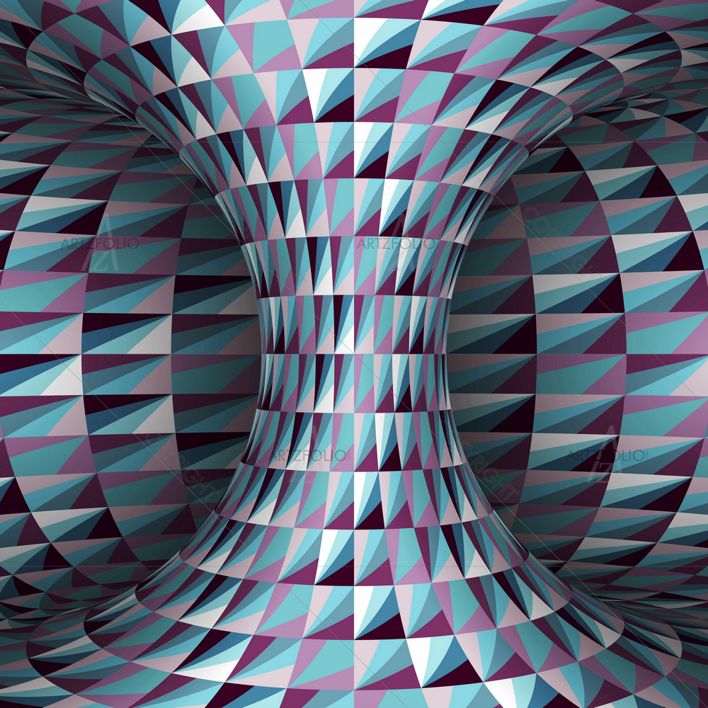 Faceted Polygonal Hyperboloid — custom-size art design 5013055