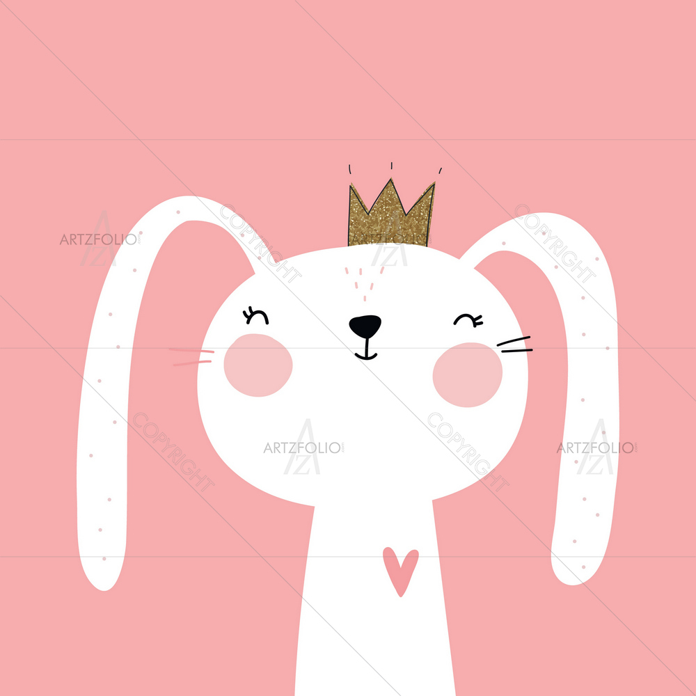 Cartoon Bunny D3 — African custom art by ArtzFolio