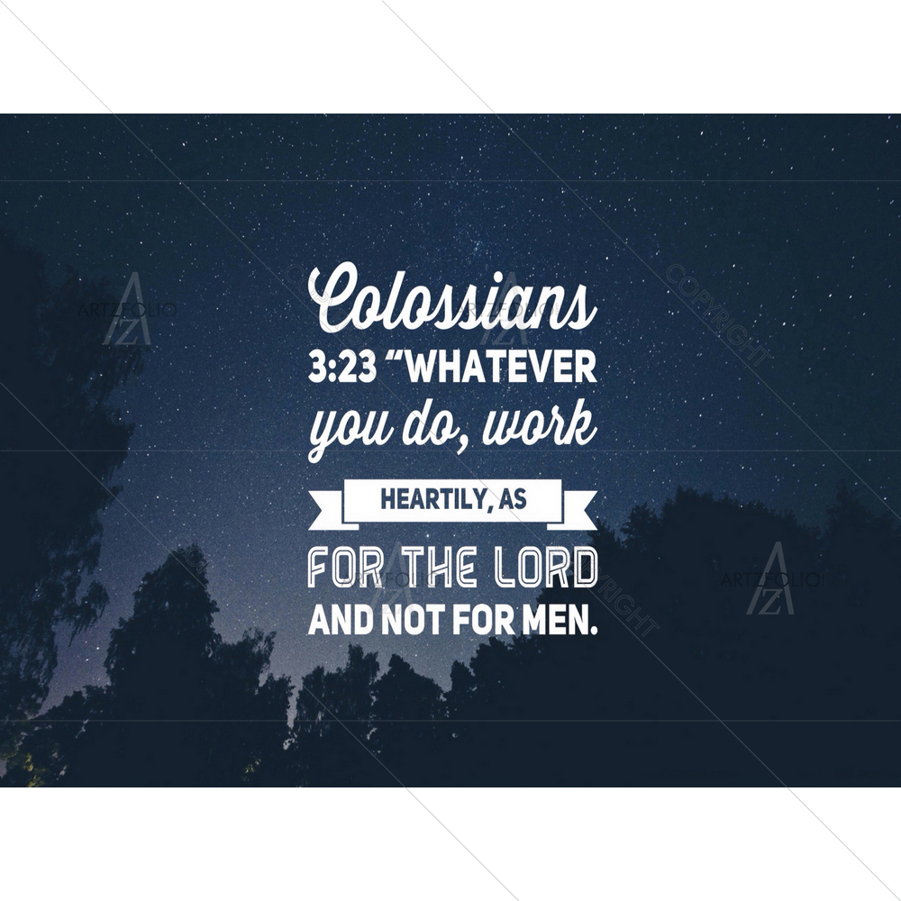 Colossians Bible Verse — Devotional custom art by ArtzFolio