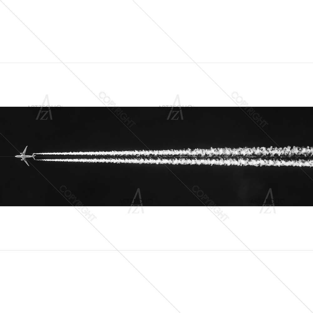 Jet Leaving Trails Up in Sky — Abstract custom art by ArtzFolio