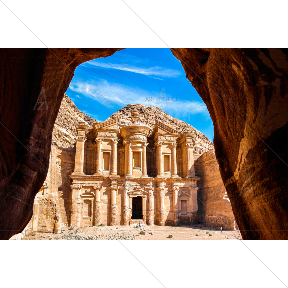 Cave of Ad Deir, Jordan — Devotional custom art by ArtzFolio