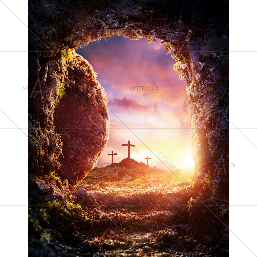 Crucifixion and Resurrection of Jesus Christ — custom-size art design 5013085