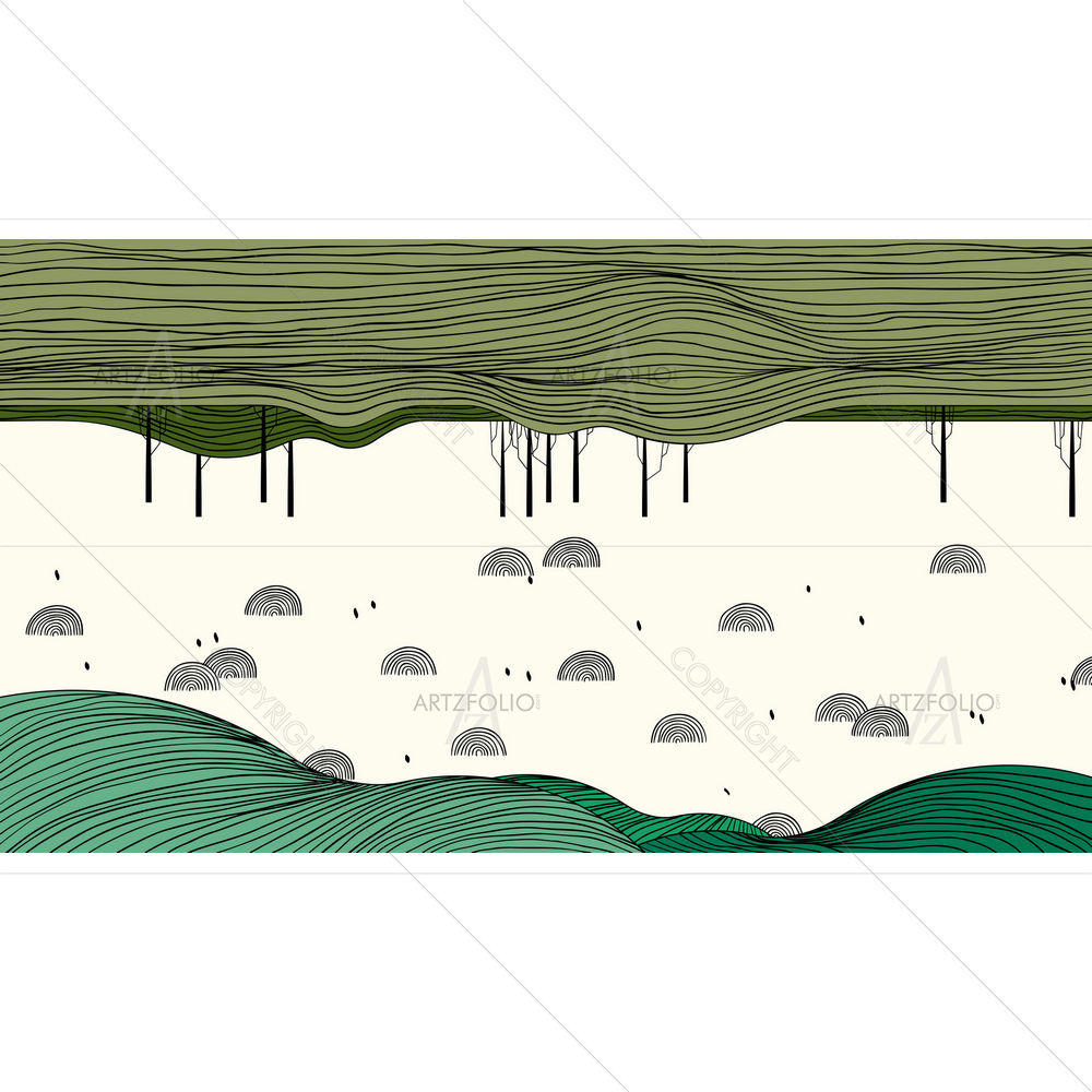 Spring Landscape D3 — custom-size art design 5013096