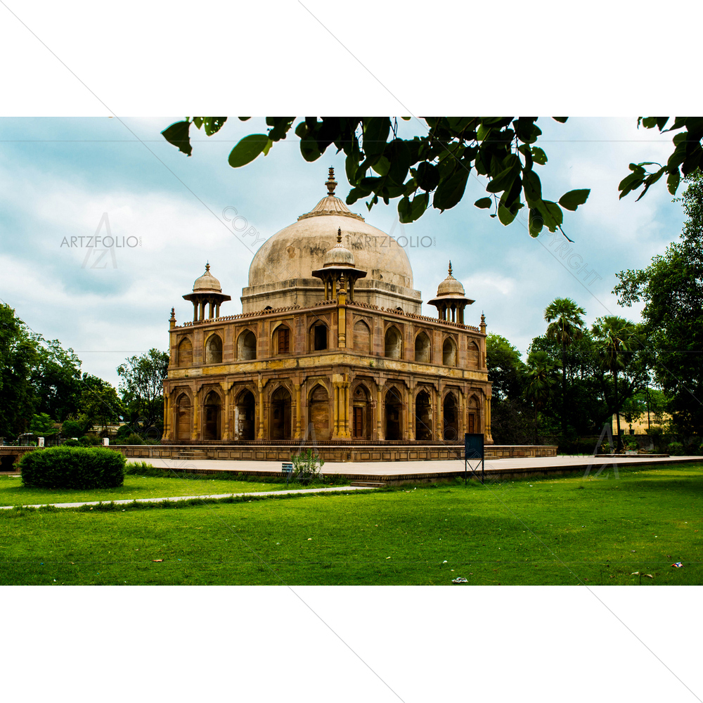 Park with Mausoleum, Allahabad — Devotional custom art by ArtzFolio