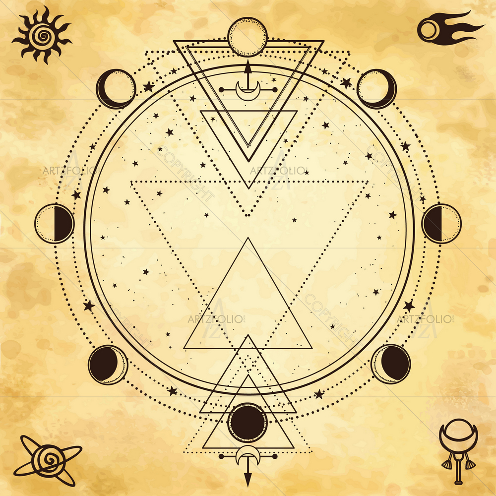 Abstract Moon Phases — custom-size art design 5013130