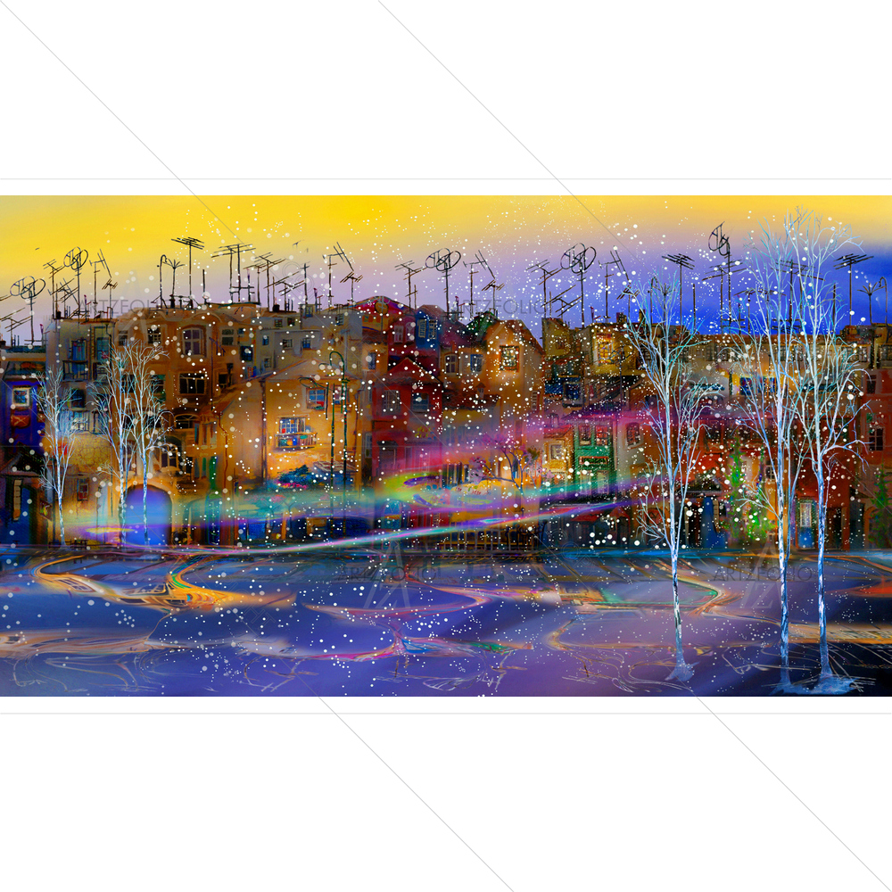 Town with Snow — Devotional custom art by ArtzFolio