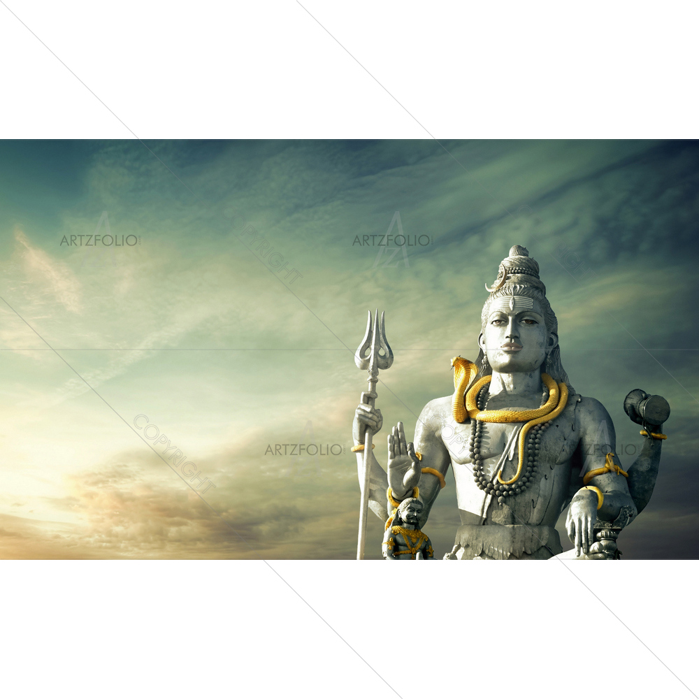 Lord Shiva, Murudeshwara, Karnataka — Devotional custom art by ArtzFolio