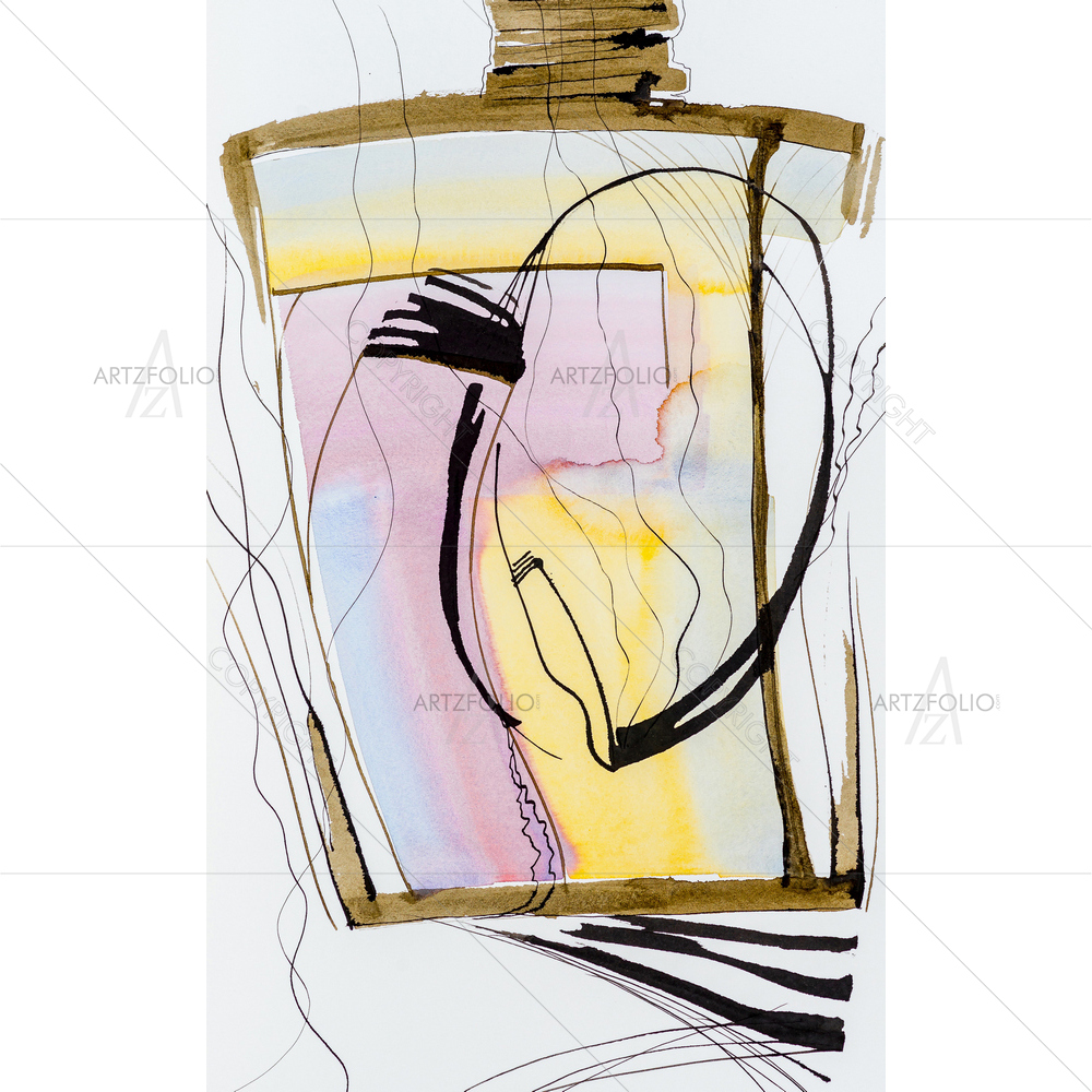 Abstract Calligraphic Drawing D2 — custom-size art design 5013181