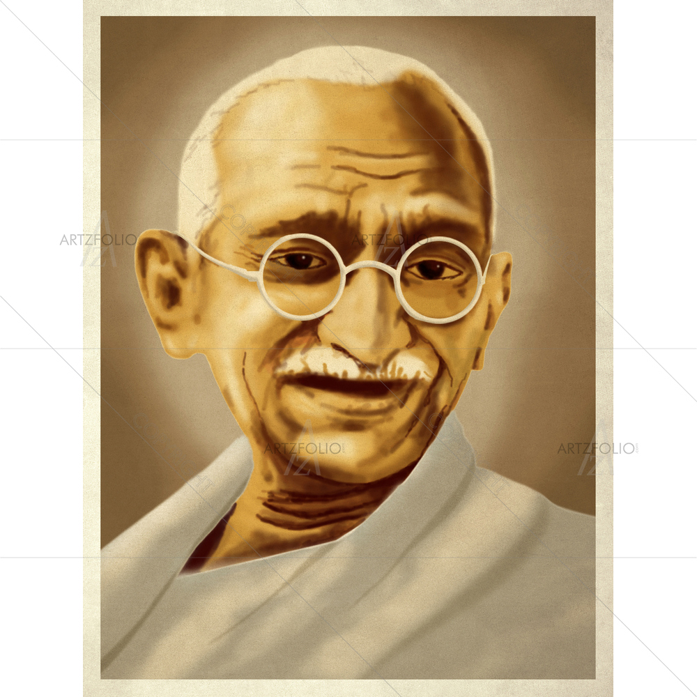 Mahatma Gandhi Portrait D2 — custom-size art design 5013187