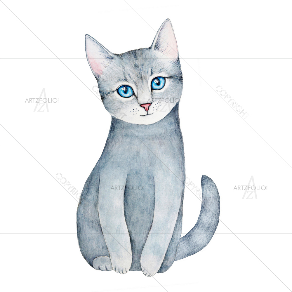 Kittens Portrait — American custom art by ArtzFolio