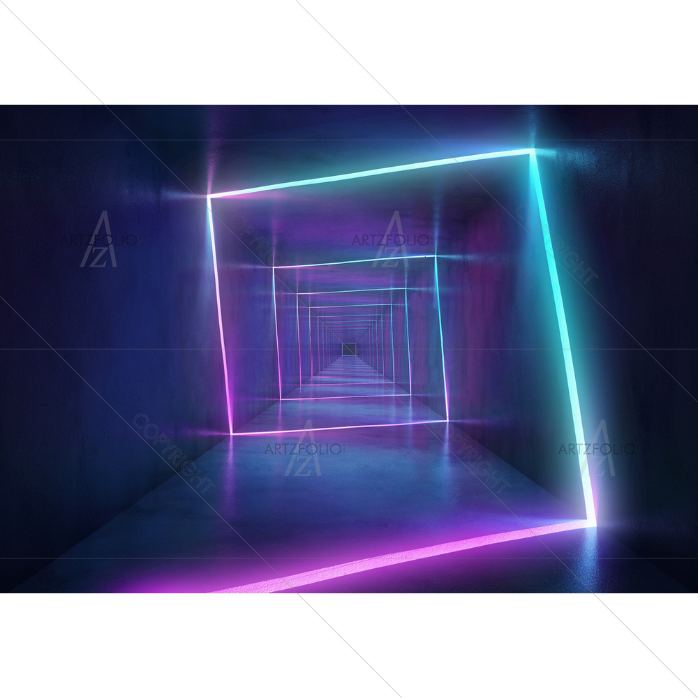 Helix Neon — Abstract custom art by ArtzFolio