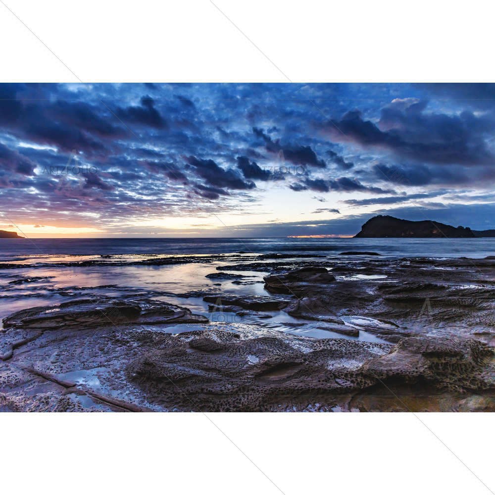 Seascape Cloudy Night — Landscapes custom art by ArtzFolio