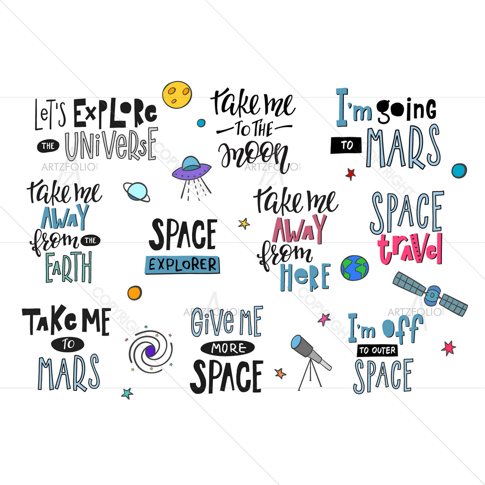 Cosmos Astronomy Quote Set — custom-size art design 5013212