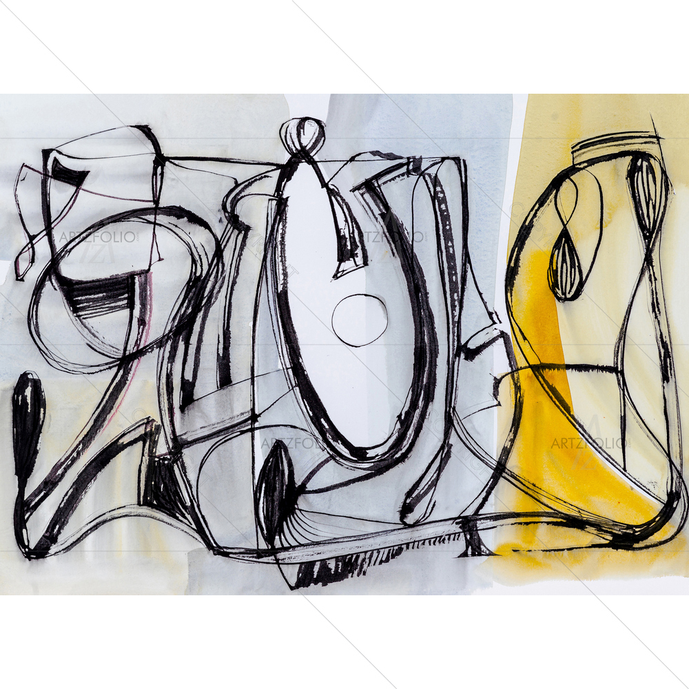 Watercolor Abstract Calligraphy — Abstract custom art by ArtzFolio