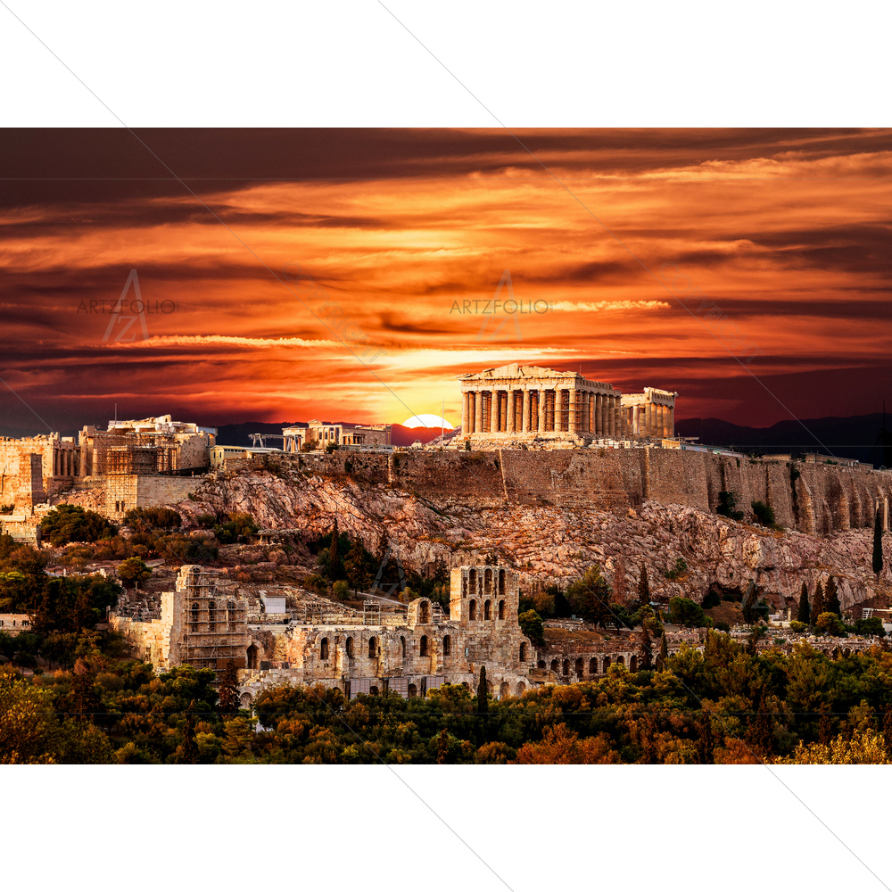 Parthenon, Acropolis of Athens, Greece — custom-size art design 5013222