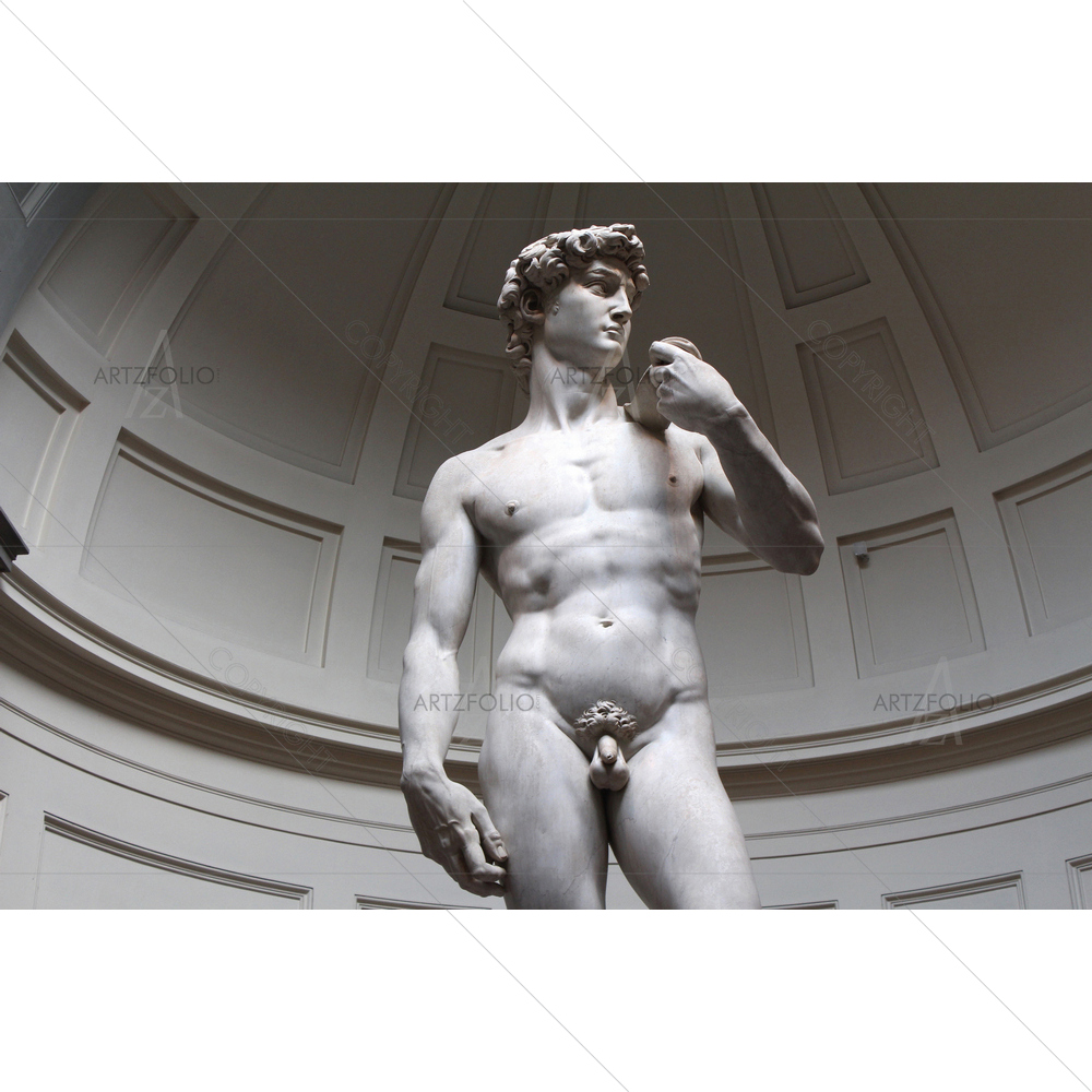 David, Michelangelo — Fluid marble custom art by ArtzFolio