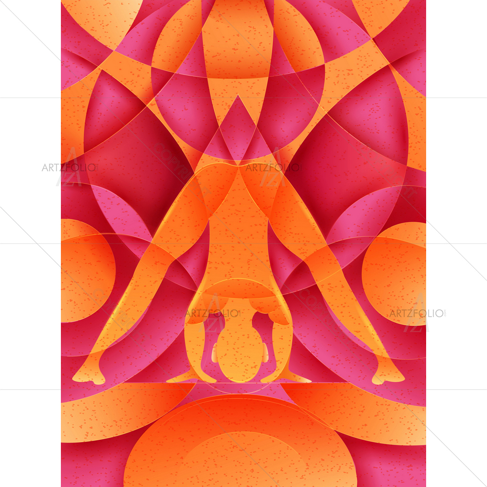 Abstract Cubism Yoga D6 — Cubism custom art by ArtzFolio
